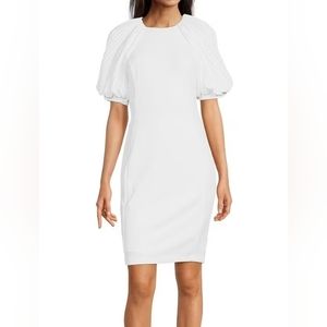 Calvin Klein Puff Sleeve Pencil Dress, size 2